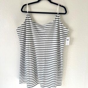 NWT Abercrombie & Fitch SZ XXL White Striped Athleisure Tennis Mini Dress Shorts